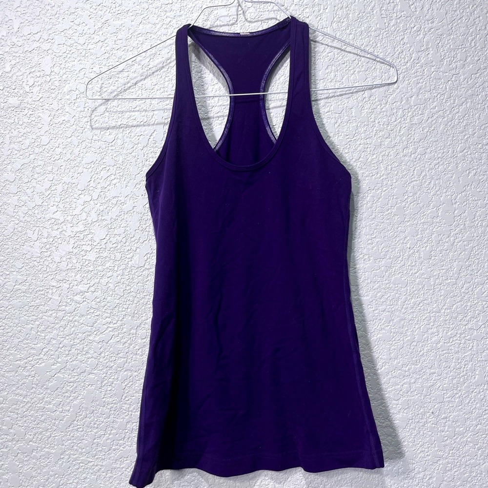 Lululemon Tank Top Womens‎ 4 Purple Cool Racerback Slim Fit Scoop Neck Athletic
